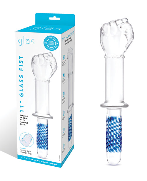 Glass 11" Fist Double Ended w/Handle Grip Product Image.