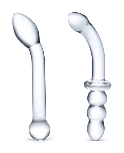 Glas Clear G-Spot Glass Dildo Set: A Journey of Exquisite Pleasure Product Image.