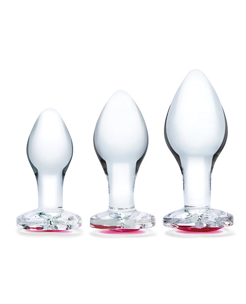 Glas Heart Jewel Anal Training Kit: Luxurious Anal Exploration 🌟 Product Image.