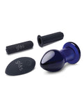 Glas Blue Rechargeable Vibrating Butt Plug - Beginner's Delight