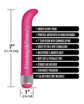 Vibrador para punto G Buzzed de 7" - Blazing Beauty Pink: placer sostenible