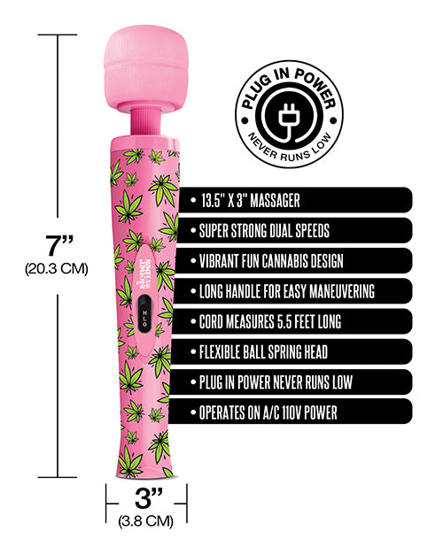 Stoner Vibes Pink Kush Wand Massager 🌿 Product Image.