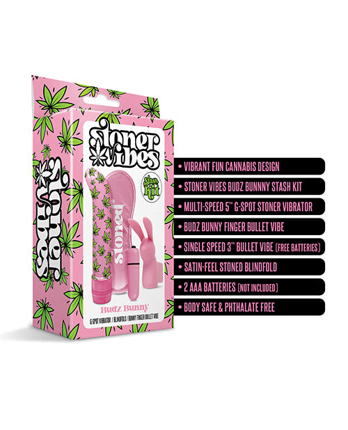 Stoner Vibes Budz Bunny Stash Kit - Rosa: Clase magistral de placer sensorial Product Image.