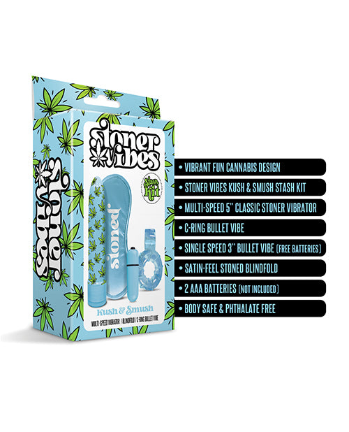 Stoner Vibes Kush & Smush Sensory Kit - Blue: Ultimate Pleasure Product Image.