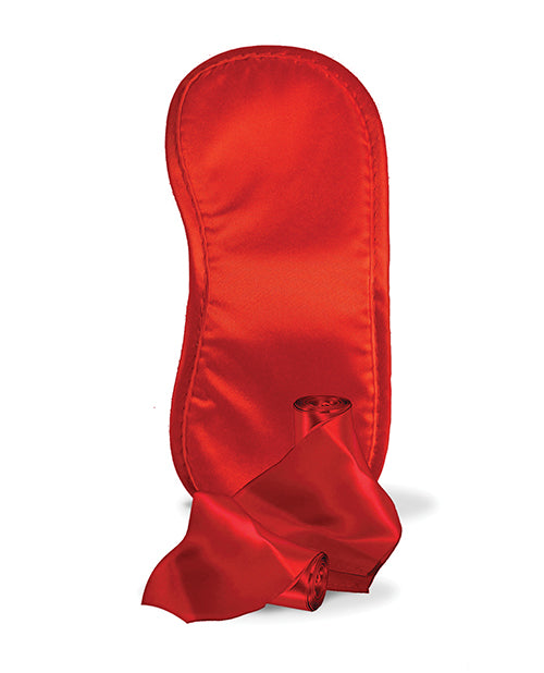 Set de fajas y vendas de satén rojo: sostenible, organizado y lujoso Product Image.
