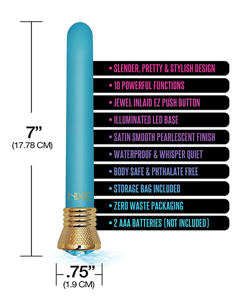 Vibrador clásico Nixie Mystic Wave aguamarina Product Image.