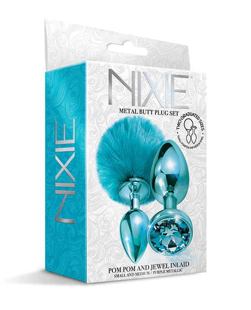 Juego de tapones anales metálicos Nixie: lujo elegante y versatilidad Product Image.