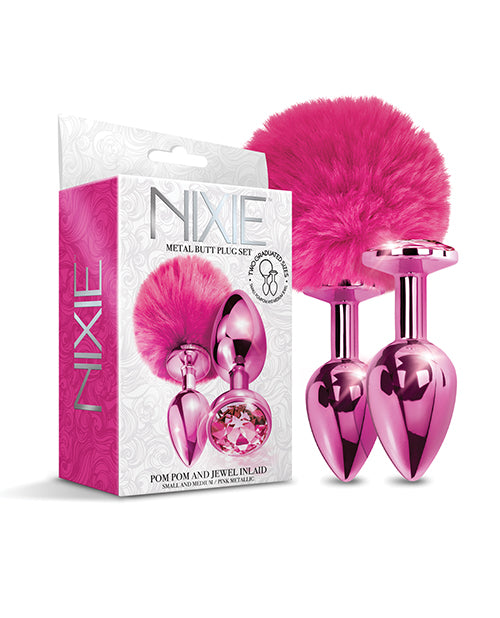 Juego de tapones anales metálicos Nixie: lujo elegante y versatilidad Product Image.