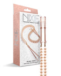 Pinzas para pezones con forma de gota de perlas Nixie de oro rosa