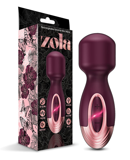 Zola Mini Wand: Placer de lujo en Borgoña/Oro rosa Product Image.