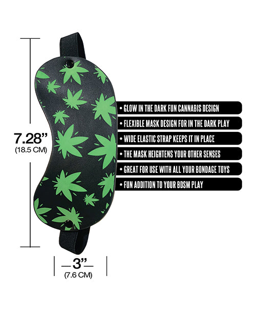 Stoner Vibes Glow in the Dark Blindfold Product Image.