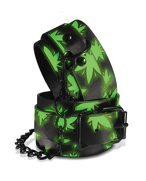 Stoner Vibes Glow in the Dark Ankle Cuffs Product Image.
