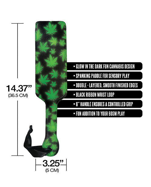 Paleta de cannabis Stoner Vibes que brilla en la oscuridad Product Image.