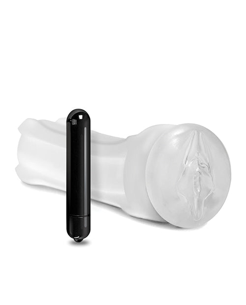 Clear Shower Stroker: Vibrating Pleasure Boost Product Image.