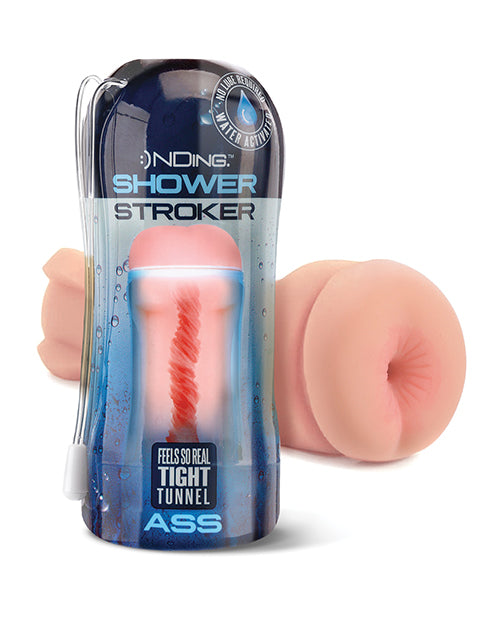 Water-Activated Shower Stroker Ass - Ivory Product Image.
