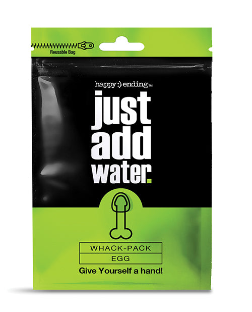 Just Add Water Whack Pack Egg: Revolutionary Self-Lubricating Stroker Product Image.