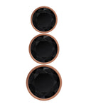 Gender X Luxury Rose Gold & Black 3-Piece Plug Set