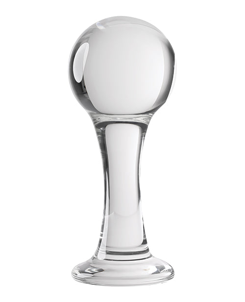 Gender X The Baller Glass Plug - Clear: Sensuous Luxury Plug Product Image.