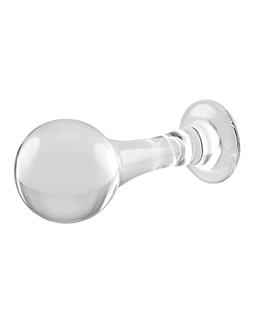 Gender X The Baller Glass Plug - Clear: Sensuous Luxury Plug Product Image.