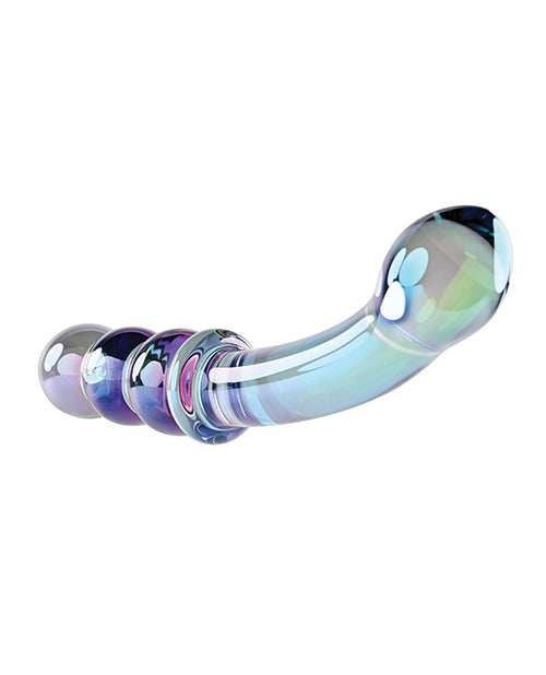 Celestial Green Galaxy Wand Glass Massager by Gender X Lustrous Product Image.