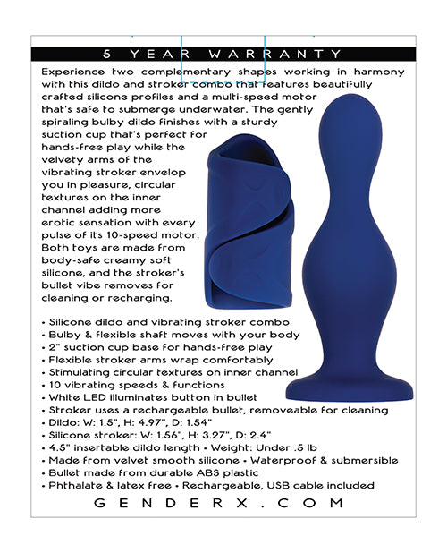 性別 X 快樂組合：假陽具與撫摸 - 藍色 Product Image.