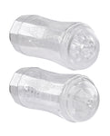 Gender X Double Fantasy - Clear: Dual-Ended Stroker with Vibrating Ring
