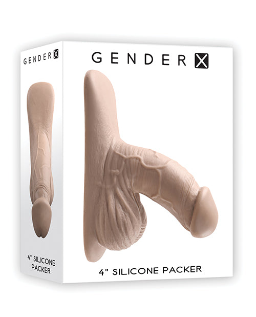 Gender X 4" Silicone Packer in Ivory Product Image.
