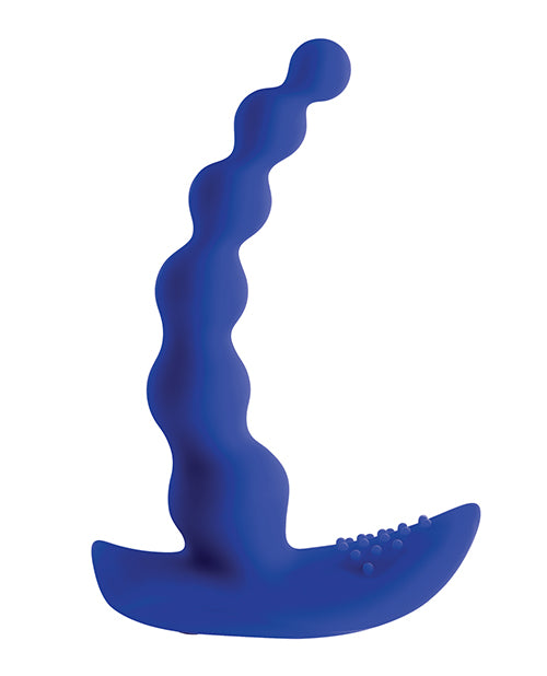 Blue Vibrating Anal Beads with 10 Speeds Product Image.