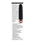 Gender X Rechargeable Silicone Bullet - Black/Rose Gold