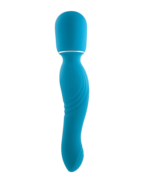 Varita vibratoria de dos extremos en color verde azulado Double The Fun de Gender X Product Image.