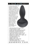 Gender X Hip To Be Square - Juguete de placer de silicona negro con 10 velocidades y eje texturizado