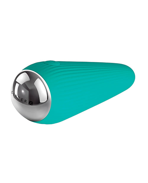 Gender X O-Cone: Teal Vibrating Bullet Product Image.