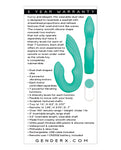 Gender X Teal Strapless Seashell: Vibrador dual con control remoto