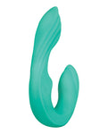 Gender X Teal Strapless Seashell: Dual Vibe with Remote