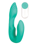 Gender X Teal Strapless Seashell: Dual Vibe with Remote