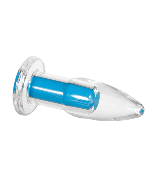 Crystal-Clear Gender X Electric Blue Vibrator Product Image.
