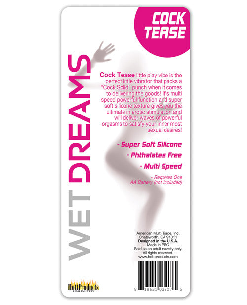 Wet Dreams Cock Tease Play Vibe - Compact & Sensationally Powerful Product Image.