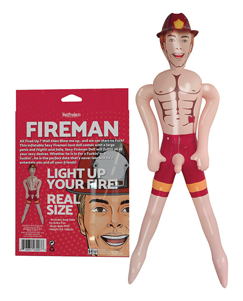 Inflatable Fireman Party Doll - Ignite Your Desires