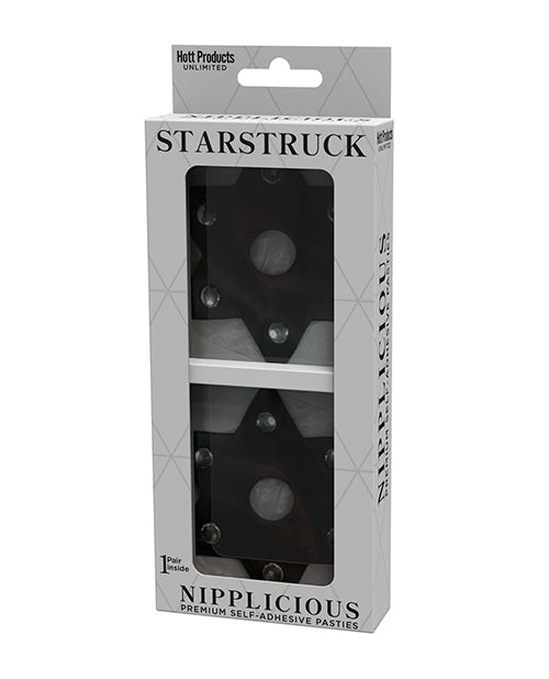 Empanadillas de cuero Nipplicious Starstruck - Negro - Enciende tus momentos íntimos Product Image.