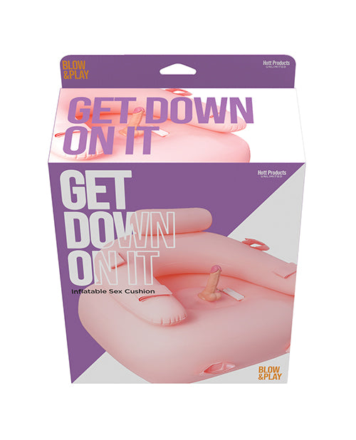 Shop for the Get Down On It Inflatable Cushion w/Remote Controlled Dildo & Wrist/Leg Strap at My Ruby Lips