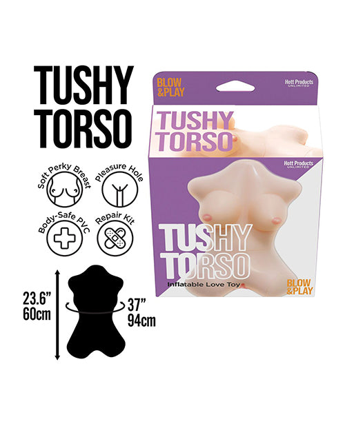 Muñeca hinchable Tushy Torso con orificio para la vagina Product Image.