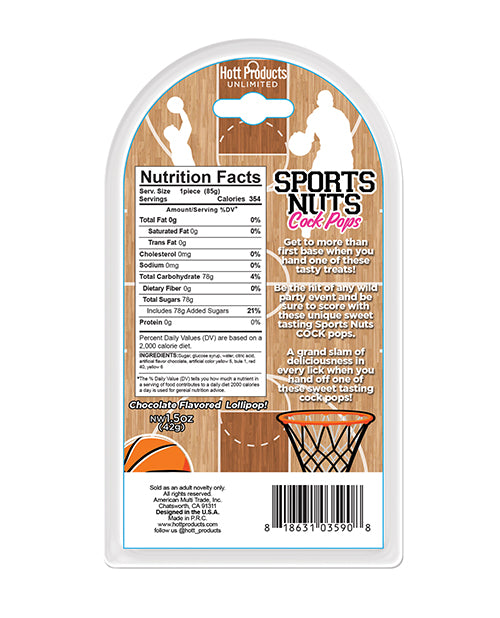 Cheeky Chocolate Basketball Pops Product Image.