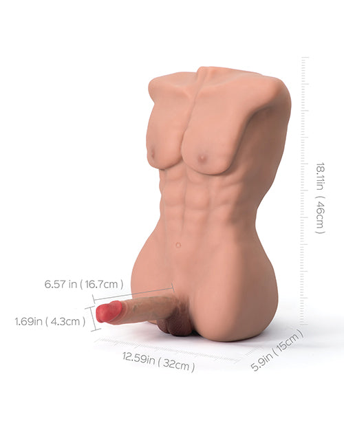 Muñeca sexual masculina Atlas realista con consolador flexible: placer realista y estimulación versátil Product Image.