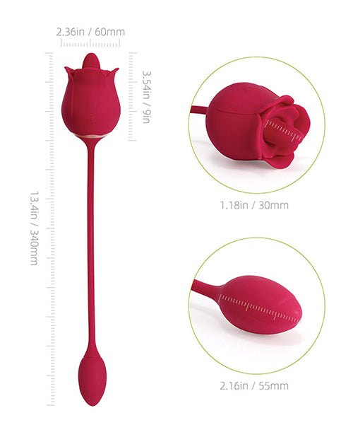 Fiona Clit Licking Rose & Vibrating Egg: Dual Stimulation Pleasure 🌹
