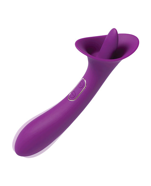 阿黛爾雙重刺激舌頭振動器 - 紫色 Product Image.