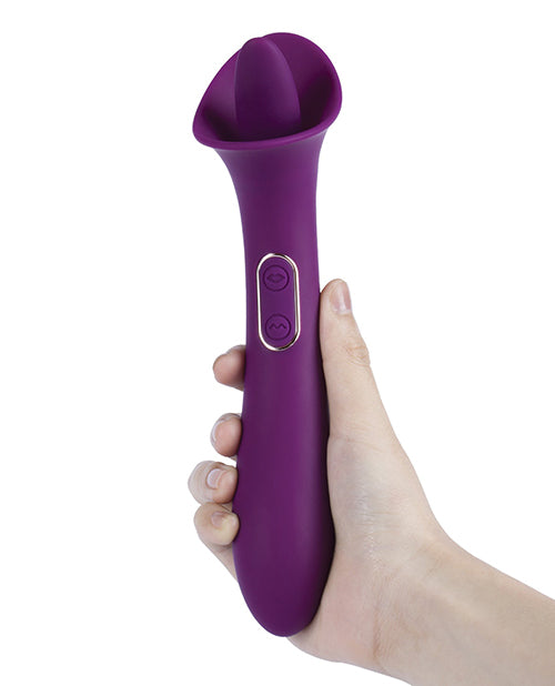 阿黛爾雙重刺激舌頭振動器 - 紫色 Product Image.