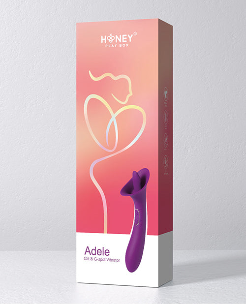 Vibrador de lengua de doble estimulación Adele - Púrpura Product Image.