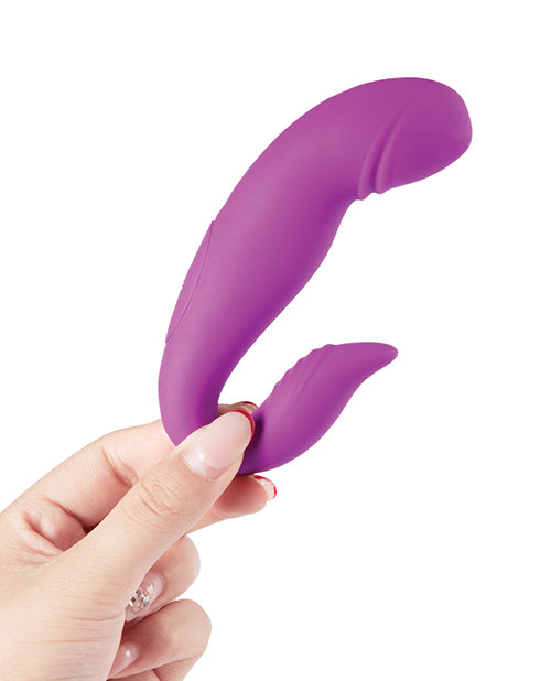 Dolphin Dual Stimulation Vibrator - Purple Product Image.