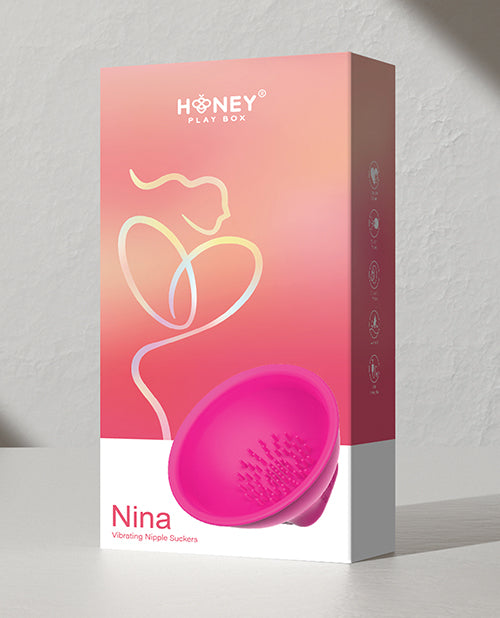 Nina Pink Vibrating Nipple Suckers: Intense Stimulation & Waterproof Product Image.
