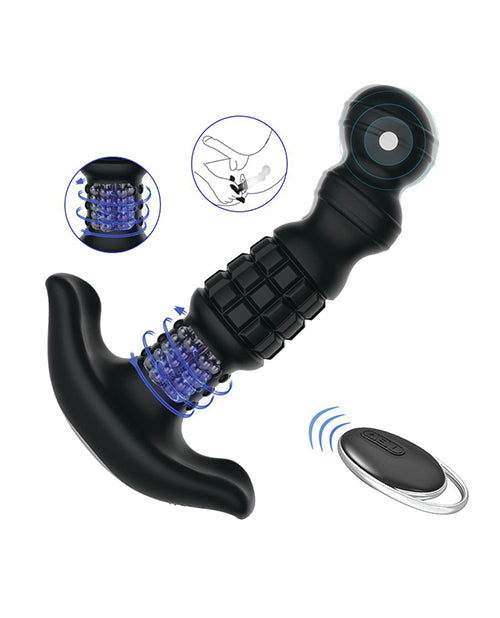 Pineapple Man Vibrating Prostate Massager - Black: Discover Ecstasy Product Image.